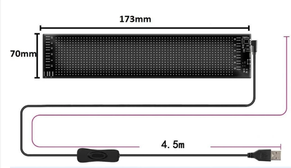 Bluetooth LED Message Display – Flexible, Ultra-Thin Scrolling Sign for Cars & Stores.