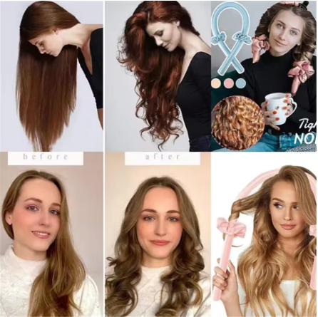 Heatless Hair Curler Rode Headband.