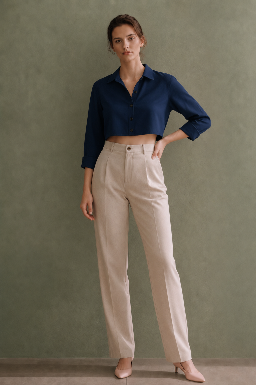 Lazy French Cotton Linen Croptop