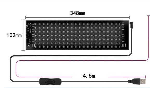 Bluetooth LED Message Display – Flexible, Ultra-Thin Scrolling Sign for Cars & Stores.