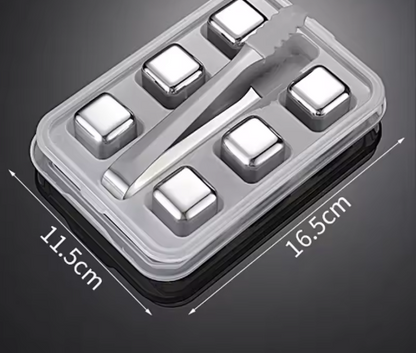Reusable Stainless Steel Ice Cubes – Never Melt, No Dilution, Whiskey Stones.