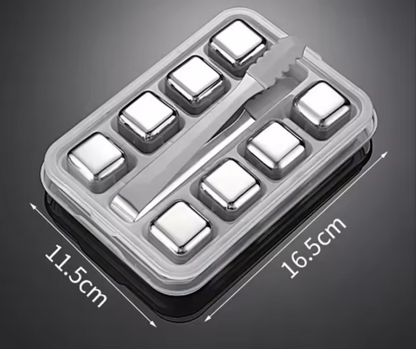 Reusable Stainless Steel Ice Cubes – Never Melt, No Dilution, Whiskey Stones.