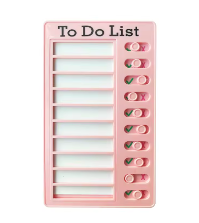 Plastic Memo Board Planner – Daily, Weekly, Monthly Checklist.