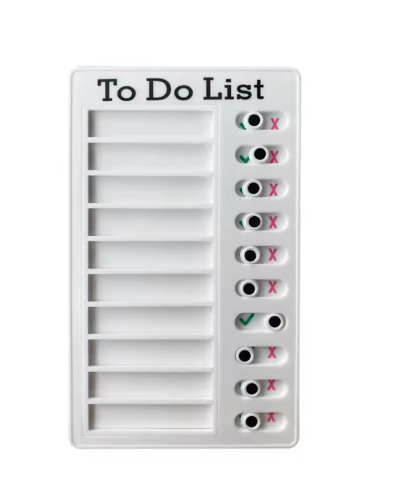 Plastic Memo Board Planner – Daily, Weekly, Monthly Checklist.