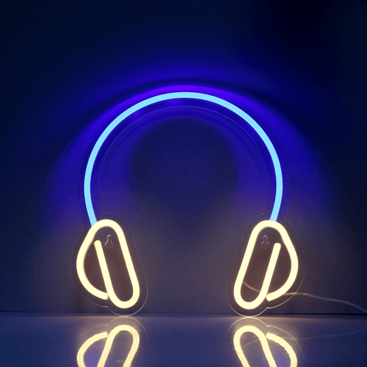 Headphones Led Neon Light Sign.