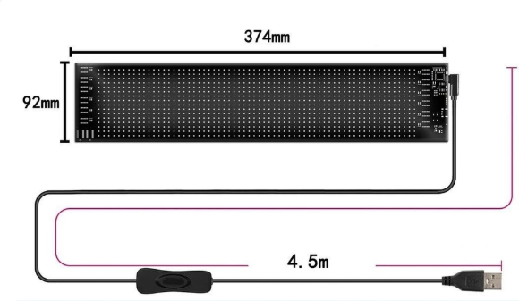 Bluetooth LED Message Display – Flexible, Ultra-Thin Scrolling Sign for Cars & Stores.