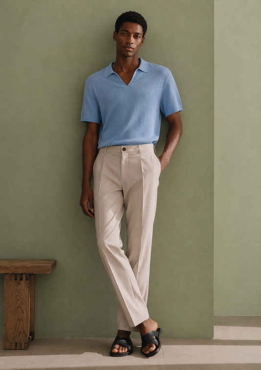 The Italiano Cashmere-Wool Pleated Trousers