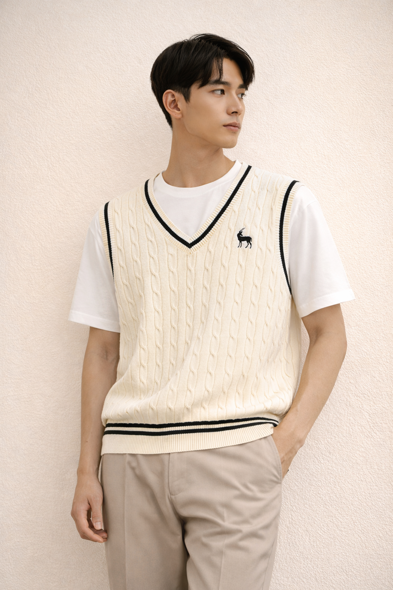 Cable Knit Vest