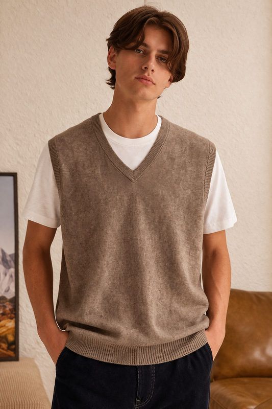 Classic Merino Fine-Gauge Knit Vest