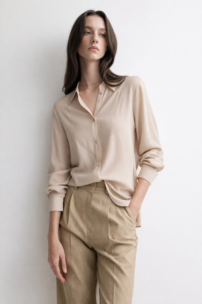The Silk-Linen Raglan Blouse