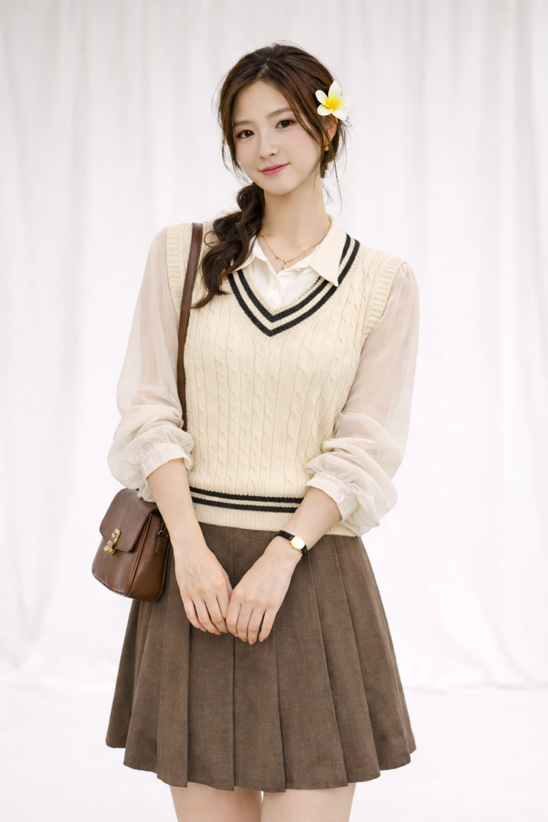 Cable Knit Unisex Vest