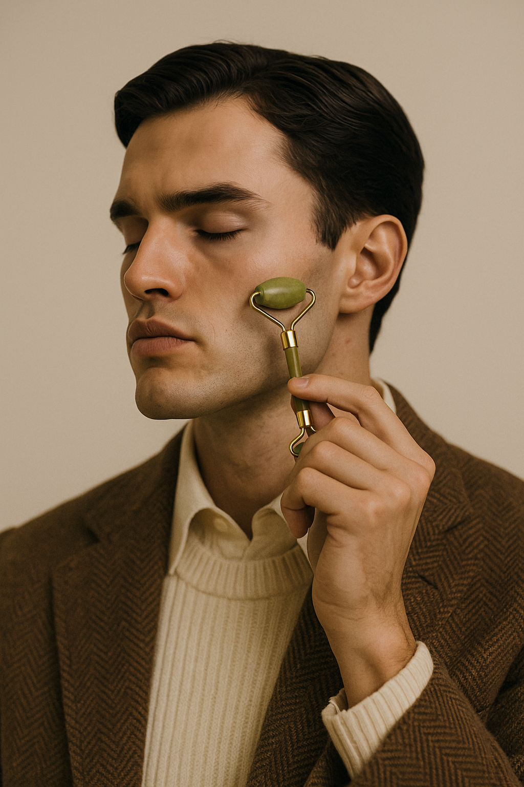 Jade Roller & Gua Sha Set – Natural Stone Face Massager.