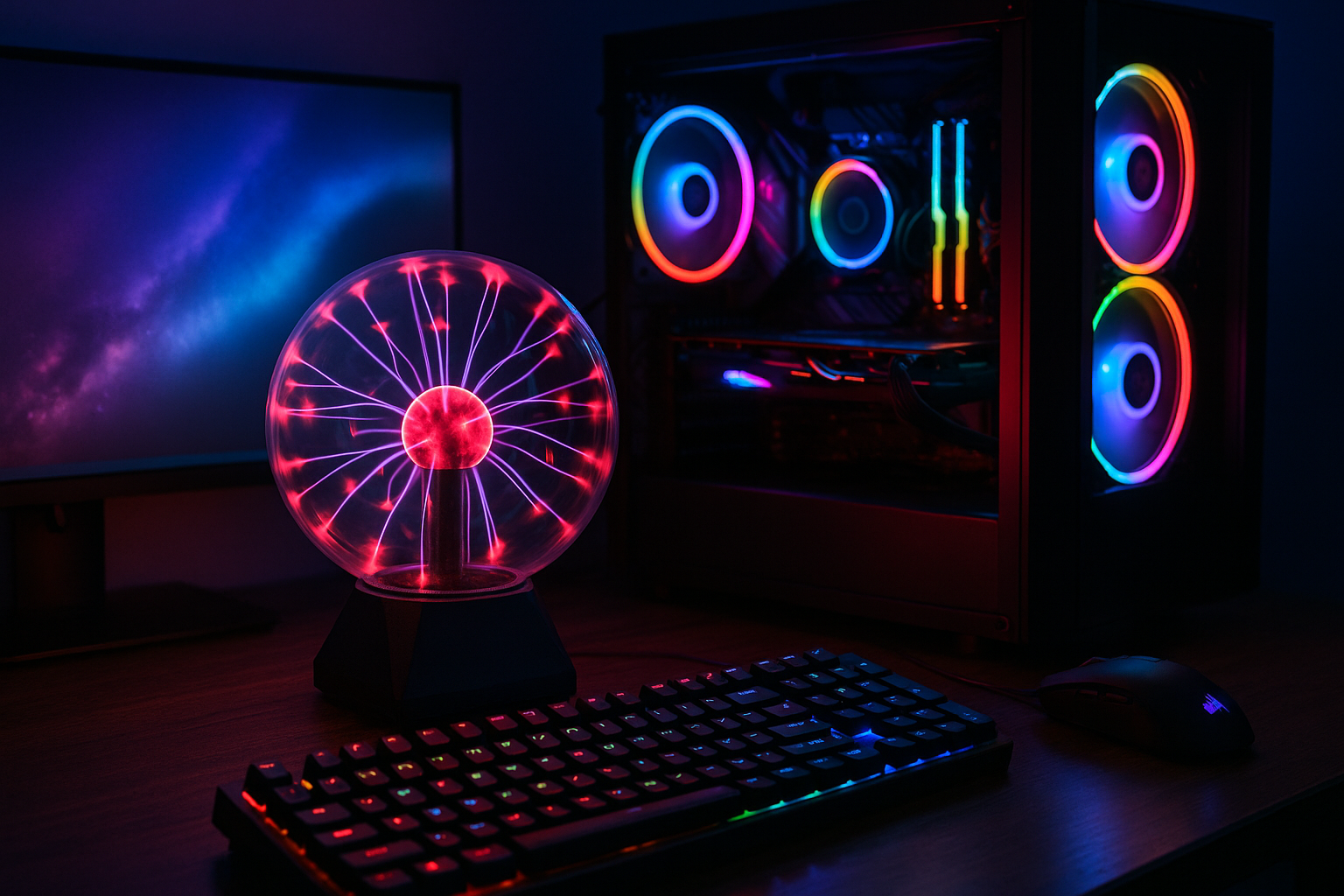 VoltaCore™ Plasma Ball – Electric Touch Lamp for Gamers & Creators.