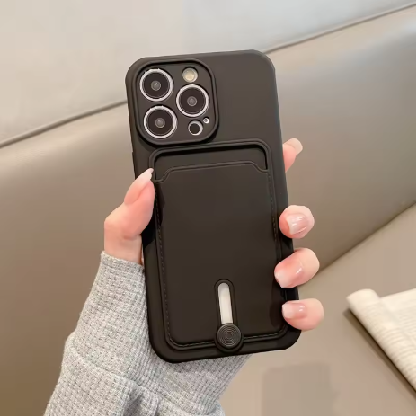 iPhone Case with Card Holder & Camera Protection.