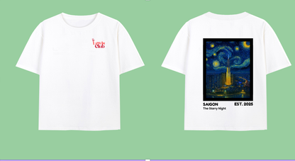 Dark Starry Night At Saigon River Tee